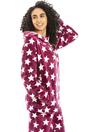 Burgundy Camille Lingerie Burgundy White Star Print Pyjama Set, Image 3 of 5