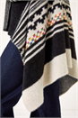 Black Pattern Fluffy Knit Cardigan, Image 5 of 5