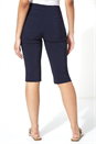 Navy  Knee Length Stretch Shorts, Image 2 of 3