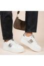 Silver Malina Chunky Platform Glitter Detail Trainers, Image 2 of 8