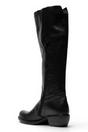 Black Womens Leather Riding Long Boots-MISTRY, Image 4 of 5
