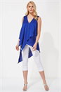 Royal Blue Sleeveless Asymmetric Necklace Top , Image 2 of 8