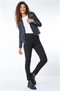 Black Faux Leather Biker Jacket, Image 3 of 6