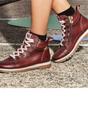 Red Women’s Ankle Trainers Boots-W3W-8564, Image 6 of 8