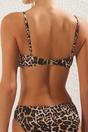 Multi WOVCOR Multi Ruched Bandeau Bikini Top with Ring Detail, Image 5 of 5