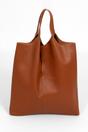 Taupe Italian Leather Shoulder Bag, Image 1 of 4