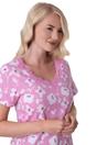 Pink Camille Lingerie Pink Floral Print Cotton Nightdress, Image 5 of 5