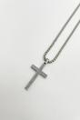 Silver SVNX Silver Cross Pendant Necklace in Silver, Image 1 of 4