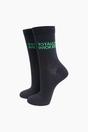 Black Totally Wicked Combed Cotton Glitter Socks, Image 1 of 4