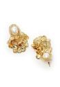 Gold Silver-Coloured Beaded Earrings, Image 3 of 5