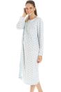 Aqua Camille Lingerie Aqua Polka Dot Nightdress, Image 4 of 5