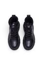 Black Womens Heel Mid High Combat Boots-Fusion, Image 7 of 7