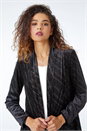 Black Shimmer Detail Waterfall Jacket, Image 4 of 5