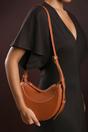 Tan Envie Crescent Faux Leather Shoulder Bag, Image 2 of 6
