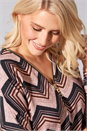 Pink Zip Detail Zig Zag Top, Image 4 of 4