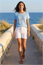 Blue Crochet Knit Top, Image 2 of 4