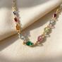 Gold 18ct Gold Vermeil Multi Gemstone Crystal Necklace, Image 1 of 5