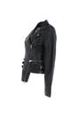 Black 'Medusa' Leather Biker Jacket, Image 3 of 5