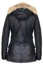 Black Lamb Leather Parka Fur Hood Jacket, Image 5 of 6