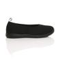 Black AJVANI Black Flat Comfort Slip On Trainers, Image 2 of 6
