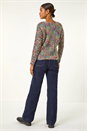 Multi  Patterned Tape Yarn Knit Jumper, Image 3 of 5