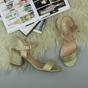 Gold AJVANI Gold Mid Block Heel Strappy Sandals, Image 4 of 6