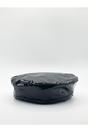 Black Wet Look Beret In Black, Image 1 of 4