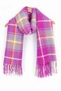 Violet Traditional Tartan Check Winter Scarf, Image 3 of 4