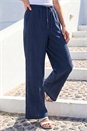 Navy  Petite Textured Pocket Trouser , Image 2 of 4