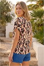 Pink Animal Print Seam Front Top, Image 3 of 4