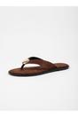 Multi iKrush Multi Thea Womens Gold Trim Thong Flat Sandals, Image 7 of 7