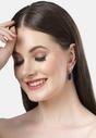 Lilac Diva Collection Crystal Simulated Almond Drop Earrings, Image 4 of 5