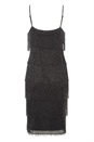 Black Dusk Fringe Beaded Flapper Dress, Image 4 of 5