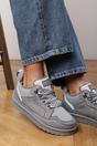 Light Grey 'Darcy' Lace-Up Trainers with Chunky Sole, Image 7 of 7