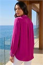 Cerise Sequin Collar and Cuff Shirt, Image 4 of 5