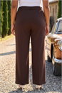 Dark Brown Curve Tailored Wide Leg Stretch Trouser, Image 3 of 4