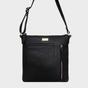 Black Assots London Black 'EDITH' Pebble Grain Leather Crossbody Bag, Image 1 of 2