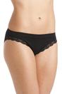 Black Camille Lingerie Black 2 Pack Seamless Soft Midi Briefs, Image 4 of 4