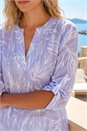 Lilac Linear Print Wrap Tunic Top, Image 4 of 4