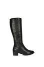 Black ‘Anne’ Knee High Boots with Low Block Heel, Image 1 of 6