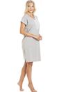 Grey Camille Lingerie Grey Polka Dot Short Sleeved Grey Nightshirt, Image 2 of 5