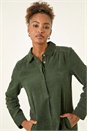 Green Corduroy Tunic Shirt Dress, Image 4 of 5
