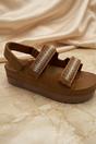 Brown Brown Gladiator Style Flat Sandals - Jessica, Image 1 of 2