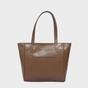 Tan 'LINDA' Smooth Real Leather Unlined Tote Bag, Image 1 of 5