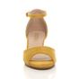 Yellow AJVANI Yellow Mid Wedge Heel Ankle Strap Sandals, Image 5 of 5