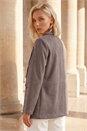 Taupe Petite Faux Suede Jacket, Image 4 of 4