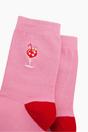Pink Embroidered Aperitivo Spritz Cotton Socks, Image 2 of 4