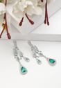 Green Diva Raindrop Dangle Earrings, Image 2 of 5