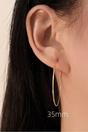 Gold 14K Gold Plated Thin Hoops, Image 7 of 8