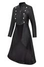 Black Gothic Full Edwardian Leather Coat, Image 2 of 4